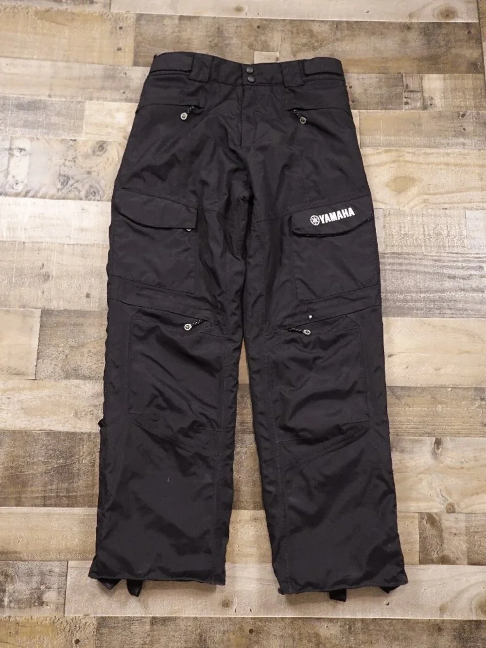 Vintage Yamaha Snowmobile Pants Men’s Medium Black Insulated Cargo Riding Pants